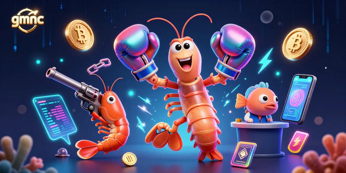 Engaging illustration portraying gmnc's dynamic platform with crypto-themed casino elements.