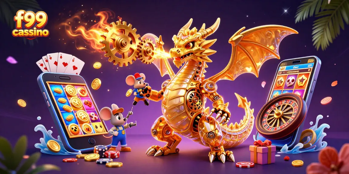 F99 cassino: jogue slots emocionantes com um dragão mecânico e muitas recompensas