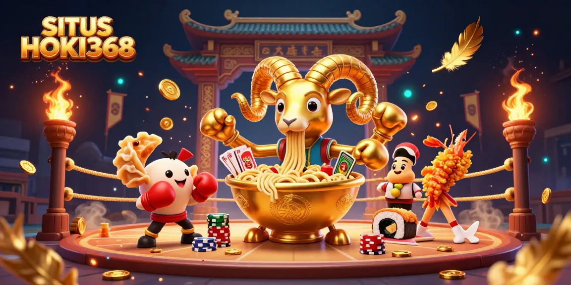 Engage with thrilling action at SITUS HOKI368 featuring vibrant casino characters and exciting gaming elements.