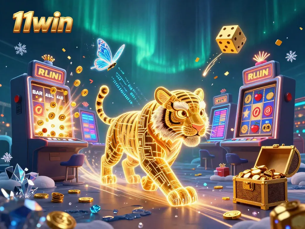 Join 11win in a vibrant 3D casino scene bursting with action and rewards.