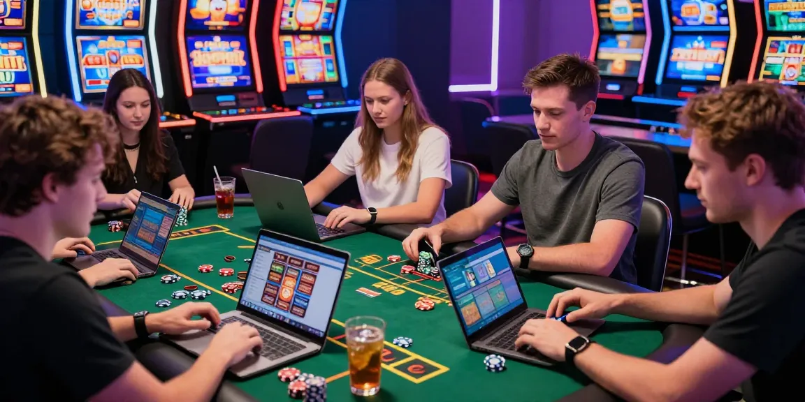 Exciting online casino experience at gdsap.org.uk, featuring diverse players enjoying credit card games in a vibrant gaming environment.