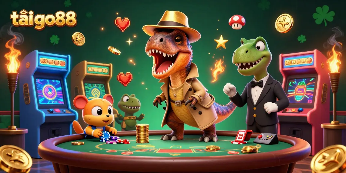 Experience thrilling gameplay in tải go88 with vibrant 3D cartoon characters at a digital casino.