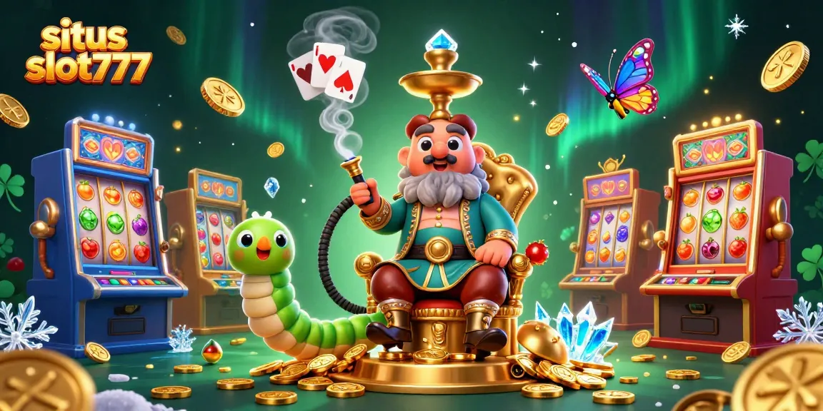 Experience winning spins with situs slot777 in this vibrant 3D casino illustration.