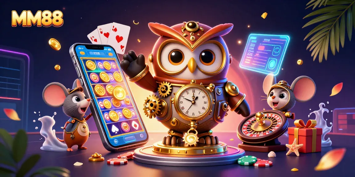 Experience thrilling gameplay at MM88 with vibrant casino elements and gaming excitement.